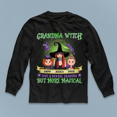 Grandma Witch Like A Normal Grandma But More Magical Grandma Personalized Shirt, Halloween Gift for Nana, Grandma, Grandmother, Grandparents - TSA96PS02 - BMGifts