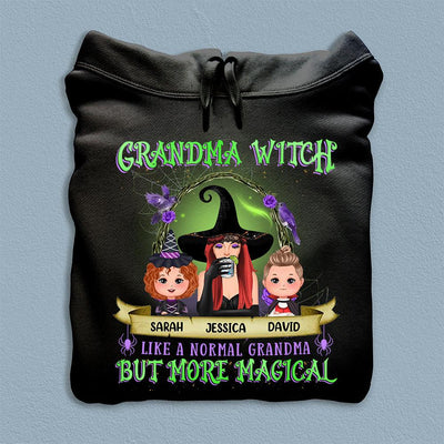 Grandma Witch Like A Normal Grandma But More Magical Grandma Personalized Shirt, Halloween Gift for Nana, Grandma, Grandmother, Grandparents - TSA96PS02 - BMGifts