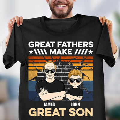 Great Fathers Make Great Children Personalized Shirt, Personalized Father's Day Gift for Dad, Papa, Parents, Father, Grandfather - TS505PS05 - BMGifts