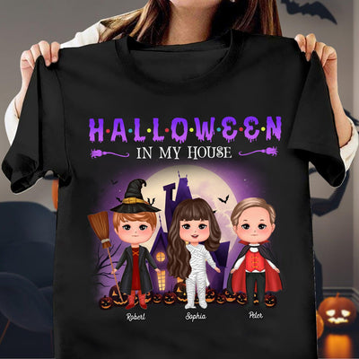 Halloween In My House Grandma Personalized Shirt, Halloween Gift for Nana, Grandma, Grandmother, Grandparents - TSB99PS02 - BMGifts