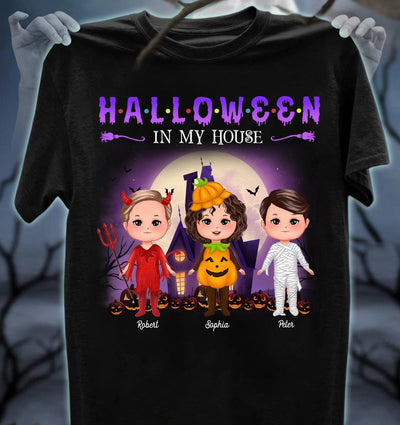 Halloween In My House Grandma Personalized Shirt, Halloween Gift for Nana, Grandma, Grandmother, Grandparents - TSB99PS02 - BMGifts