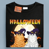 Halloween Is Better With Cats Cat Personalized T-shirt, Personalized Halloween Gift for Cat Lovers, Cat Dad, Cat Mom - TS045PS15 - BMGifts