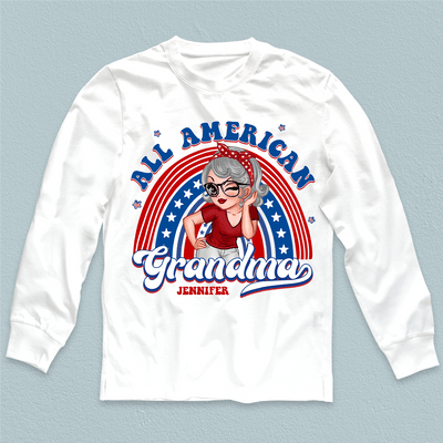 Happy 4th July All American Grandma Grandma Personalized Shirt, US Independence Day Gift for Nana, Grandma, Grandmother, Grandparents - TS937PS01 - BMGifts