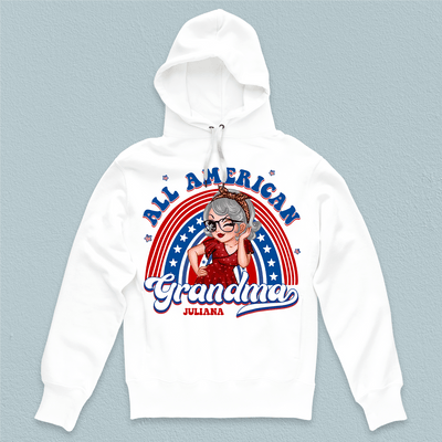 Happy 4th July All American Grandma Grandma Personalized Shirt, US Independence Day Gift for Nana, Grandma, Grandmother, Grandparents - TS937PS01 - BMGifts