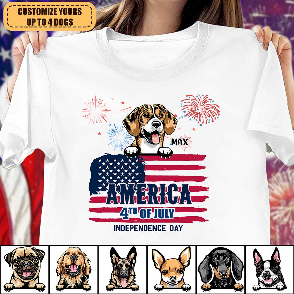 4th of hotsell july dog shirt