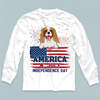 Happy 4th July America Dog Personalized T-shirt, US Independence Day Gift for Dog Lovers, Dog Dad, Dog Mom - TS056PS15 - BMGifts