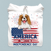 Happy 4th July America Dog Personalized T-shirt, US Independence Day Gift for Dog Lovers, Dog Dad, Dog Mom - TS056PS15 - BMGifts