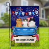 Happy 4th July Americat Cat Personalized Flag, US Independence Day Gift for Cat Lovers, Cat Mom, Cat Dad - GA001PS15 - BMGifts