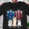 Happy 4th July Blue And Red Paw With Heart Melt Dog Personalized Shirt, US Independence Day Gift for Cat Lovers, Cat Mom, Cat Dad - TS035PS14 - BMGifts