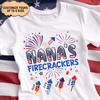 Happy 4th July Colorful Firecrackers Grandma Personalized Shirt, US Independence Day Gift for Nana, Grandma, Grandmother, Grandparents - TS040PS14 - BMGifts