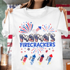 Happy 4th July Colorful Firecrackers Grandma Personalized Shirt, US Independence Day Gift for Nana, Grandma, Grandmother, Grandparents - TS040PS14 - BMGifts