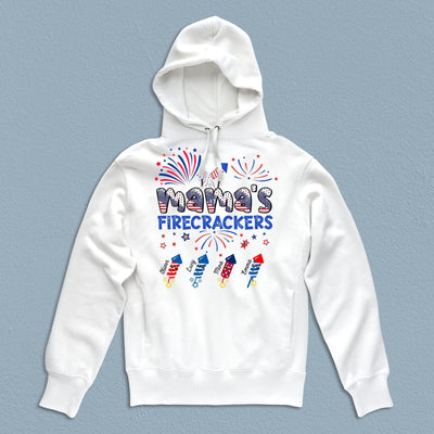 Happy 4th July Colorful Firecrackers Grandma Personalized Shirt, US Independence Day Gift for Nana, Grandma, Grandmother, Grandparents - TS040PS14 - BMGifts