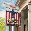 Happy 4th July Dog Personalized Flag, US Independence Day Gift for Dog Lovers, Dog Mom, Dog Dad - GA015PS15 - BMGifts