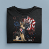 Flower with USA Flag Dog Personalized Shirt, Personalized Gift for Dog Lovers, Dog Dad, Dog Mom - TS204PS01 - BMGifts