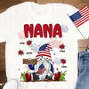 Happy 4th July Gnome With Ladybugs Grandma Personalized Shirt, US Independence Day Gift for Nana, Grandma, Grandmother, Grandparents - TS042PS14 - BMGifts