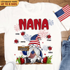 Happy 4th July Gnome With Ladybugs Grandma Personalized Shirt, US Independence Day Gift for Nana, Grandma, Grandmother, Grandparents - TS042PS14 - BMGifts