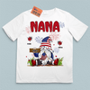 Happy 4th July Gnome With Ladybugs Grandma Personalized Shirt, US Independence Day Gift for Nana, Grandma, Grandmother, Grandparents - TS042PS14 - BMGifts