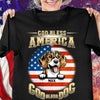 Happy 4th July God Bless America Dog Personalized T-shirt, US Independence Day Gift for Dog Lovers, Dog Dad, Dog Mom - TS061PS15 - BMGifts