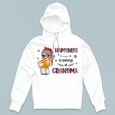 Happy 4th July Happiness Is Being A Grandma Grandma Personalized Shirt, US Independence Day Gift for Nana, Grandma, Grandmother, Grandparents - TS936PS01 - BMGifts