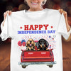 Happy 4th July Happy Independence Day Dog Personalized T-shirt, US Independence Day Gift for Dog Lovers, Dog Dad, Dog Mom - TS034PS15 - BMGifts