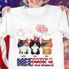 Happy 4th July Meowica Firework Cat Personalized Shirt, US Independence Day Gift for Cat Lovers, Cat Mom, Cat Dad - TSA77PS02 - BMGifts