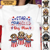 Happy 4th July Star Spangled Dog Mom Dog Personalized T-shirt, US Independence Day Gift for Dog Lovers, Dog Dad, Dog Mom - TS059PS15 - BMGifts