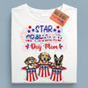 Happy 4th July Star Spangled Dog Mom Dog Personalized T-shirt, US Independence Day Gift for Dog Lovers, Dog Dad, Dog Mom - TS059PS15 - BMGifts