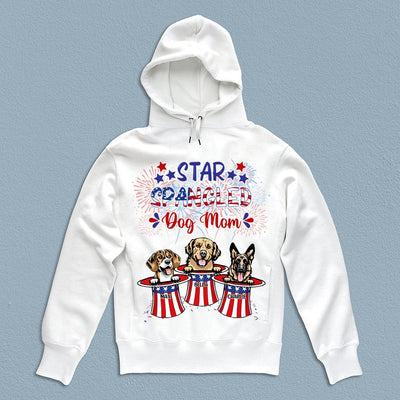 Happy 4th July Star Spangled Dog Mom Dog Personalized T-shirt, US Independence Day Gift for Dog Lovers, Dog Dad, Dog Mom - TS059PS15 - BMGifts