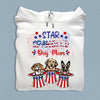 Happy 4th July Star Spangled Dog Mom Dog Personalized T-shirt, US Independence Day Gift for Dog Lovers, Dog Dad, Dog Mom - TS059PS15 - BMGifts