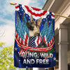Happy 4th July Young Wild And Free Dog Personalized Flag, US Independence Day Gift for Dog Lovers, Dog Mom, Dog Dad - GA018PS15 - BMGifts