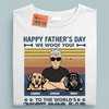 Happy Father's Day To The World's Best Dog Dad Dog Personalized Shirt, Father’s Day Gift for Dog Lovers, Dog Dad, Dog Mom - TSA69PS02 - BMGifts