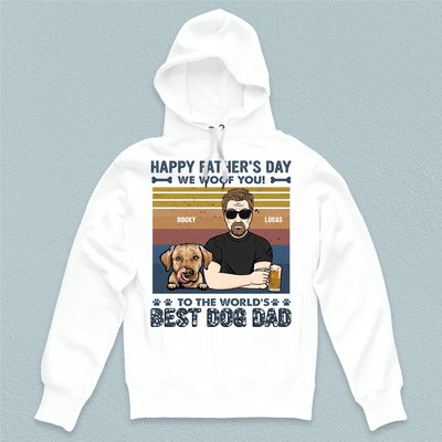 Happy Father's Day To The World's Best Dog Dad Dog Personalized Shirt, Father’s Day Gift for Dog Lovers, Dog Dad, Dog Mom - TSA69PS02 - BMGifts