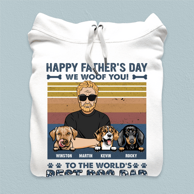 Happy Father's Day To The World's Best Dog Dad Dog Personalized Shirt, Father’s Day Gift for Dog Lovers, Dog Dad, Dog Mom - TSA69PS02 - BMGifts