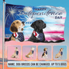 Happy Independence Day Dog Personalized Flag, US Independence Day Gift for Dog Lovers, Dog Dad, Dog Mom - GA011PS14 - BMGifts