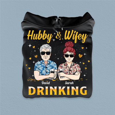 Hubby & Wifey Drinking Parters For Life Couple Personalized Shirt, Personalized Gift for Couples, Husband, Wife, Parents, Lovers - TS121PS14 - BMGifts