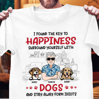 I Found The Key To Happiness Dog Personalized Shirt, Personalized Gift for Dog Lovers, Dog Dad, Dog Mom - TS987PS01 - BMGifts