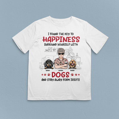 I Found The Key To Happiness Dog Personalized Shirt, Personalized Gift for Dog Lovers, Dog Dad, Dog Mom - TS987PS01 - BMGifts