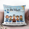 I love You To The Moon And Back Again Personalized Linen Pillow, Personalized Gift for Nana, Grandma, Grandmother, Grandparents - PL067PS02 - BMGifts