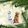 I Love You To The Moon And Back Dog Personalized Custom Shaped Ornament, Christmas Gift for Dog Lovers, Dog Dad, Dog Mom - WO010PS01 - BMGifts