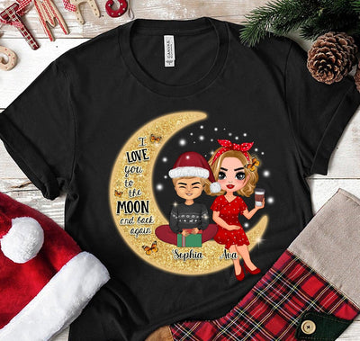 I Love You To The Moon And Back Grandma Personalized Shirt, Christmas Gift for Nana, Grandma, Grandmother, Grandparents - TSC63PS02 - BMGifts