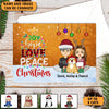 Joy Hope Love Peace Christmas Couple Personalized Postcard, Christmas Gift for Couples, Husband, Wife, Parents, Lovers - PO009PS02 - BMGifts