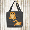 Line 3D Pattern Cat Personalized All Over Tote Bag, Personalized Gift for Dog Lovers, Dog Dad, Dog Mom - TO210PS02 - BMGifts