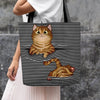 Line 3D Pattern Cat Personalized All Over Tote Bag, Personalized Gift for Dog Lovers, Dog Dad, Dog Mom - TO210PS02 - BMGifts