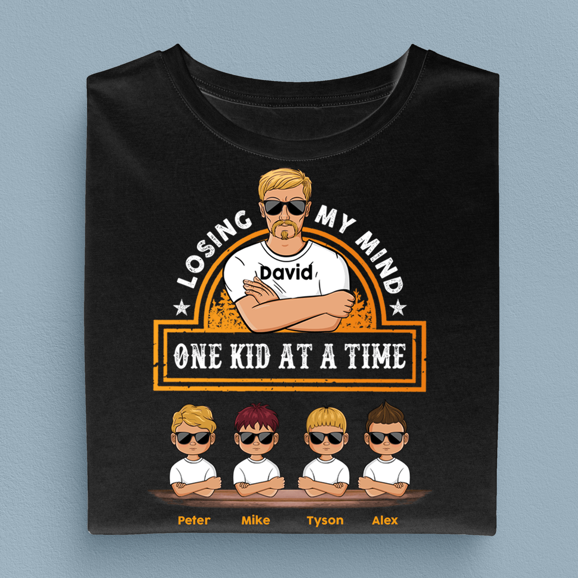 Losing My Mind One Kid At A Time Father Personalized Shirt, Father’s Day Gift for Dad, Papa, Parents, Father, Grandfather - TSA04PS02 - BMGifts