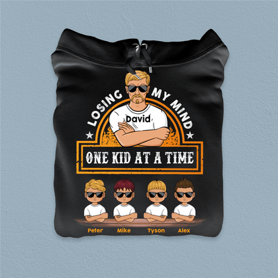 Losing My Mind One Kid At A Time Father Personalized Shirt, Father’s Day Gift for Dad, Papa, Parents, Father, Grandfather - TSA04PS02 - BMGifts