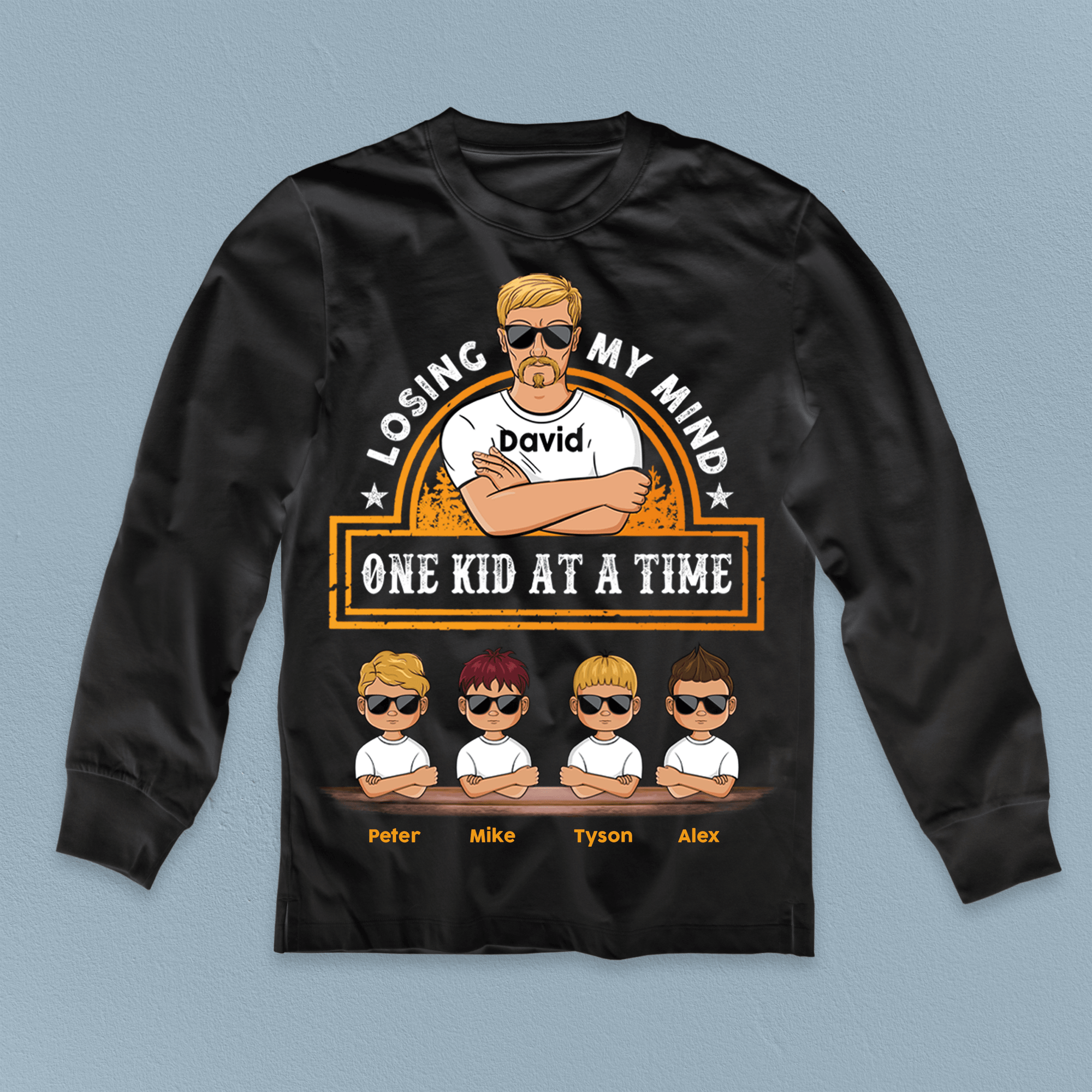 Losing My Mind One Kid At A Time Father Personalized Shirt, Father’s Day Gift for Dad, Papa, Parents, Father, Grandfather - TSA04PS02 - BMGifts