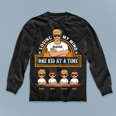 Losing My Mind One Kid At A Time Father Personalized Shirt, Father’s Day Gift for Dad, Papa, Parents, Father, Grandfather - TSA04PS02 - BMGifts