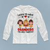 Lucky To Have Grandkids Like Them Grandma Personalized Shirt, Personalized Gift for Nana, Grandma, Grandmother, Grandparents - TSB06PS01 - BMGifts