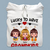 Lucky To Have Grandkids Like Them Grandma Personalized Shirt, Personalized Gift for Nana, Grandma, Grandmother, Grandparents - TSB06PS01 - BMGifts