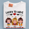 Lucky To Have Grandkids Like Them Grandma Personalized Shirt, Personalized Gift for Nana, Grandma, Grandmother, Grandparents - TSB06PS01 - BMGifts